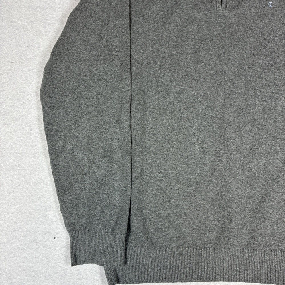 Criquet 1/4 Zip Pullover Men‎ XL Gray Cotton Made In Peru Preppy Golf Heavy Soft - Picture 3 of 15